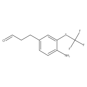 Benzenepropanal, 4-amino-3-[(trifluoromethyl)thio]-结构式