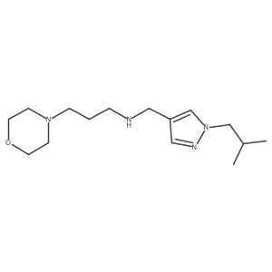 {[1-(2-methylpropyl)-1H-pyrazol-4-yl]methyl}[3-(morpholin-4-yl)propyl]amine结构式