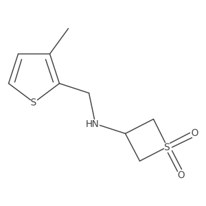 3-{[(3-Methylthiophen-2-yl)methyl]amino}-1lambda6-thietane-1,1-dione Structure