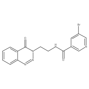 5-bromo-N-(2-(4-oxobenzo[d][1,2,3]triazin-3(4H)-yl)ethyl)nicotinamide Structure