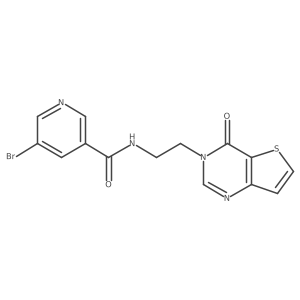 5-bromo-N-(2-(4-oxothieno[3,2-d]pyrimidin-3(4H)-yl)ethyl)nicotinamide结构式