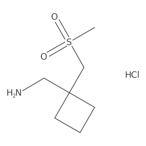 [1-(Methanesulfonylmethyl)cyclobutyl]methanamine hydrochloride Structure