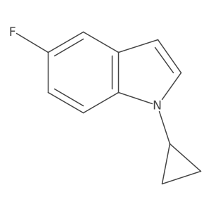 1-Cyclopropyl-5-fluoro-1H-indole结构式