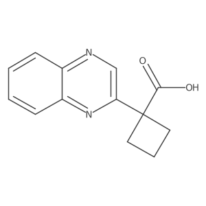 1-(Quinoxalin-2-yl)cyclobutane-1-carboxylic acid结构式