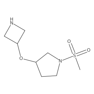 3-(Azetidin-3-yloxy)-1-methanesulfonylpyrrolidine结构式