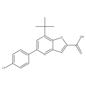 5-(4-Chlorophenyl)-7-(1,1-dimethylethyl)-furo[3,2-b]pyridine-2-carboxylic acid结构式