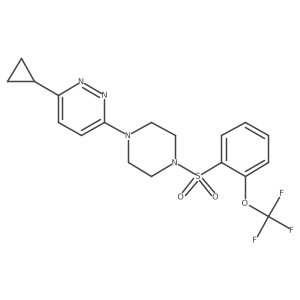 3-Cyclopropyl-6-(4-((2-(trifluoromethoxy)phenyl)sulfonyl)piperazin-1-yl)pyridazine Structure