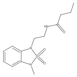 N-(2-(3-methyl-2,2-dioxidobenzo[c][1,2,5]thiadiazol-1(3H)-yl)ethyl)butyramide Structure