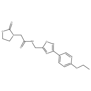 N-((3-(6-ethoxypyridin-3-yl)-1,2,4-oxadiazol-5-yl)methyl)-2-(2-oxooxazolidin-3-yl)acetamide结构式