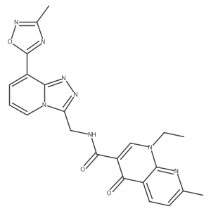 1-ethyl-7-methyl-N-((8-(3-methyl-1,2,4-oxadiazol-5-yl)-[1,2,4]triazolo[4,3-a]pyridin-3-yl)methyl)-4-oxo-1,4-dihydro-1,8-naphthyridine-3-carboxamide Structure