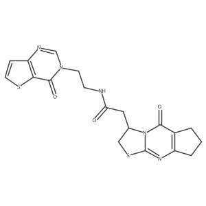 2-(5-oxo-2,3,5,6,7,8-hexahydrocyclopenta[d]thiazolo[3,2-a]pyrimidin-3-yl)-N-(2-(4-oxothieno[3,2-d]pyrimidin-3(4H)-yl)ethyl)acetamide Structure