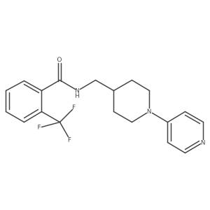N-((1-(pyridin-4-yl)piperidin-4-yl)methyl)-2-(trifluoromethyl)benzamide结构式