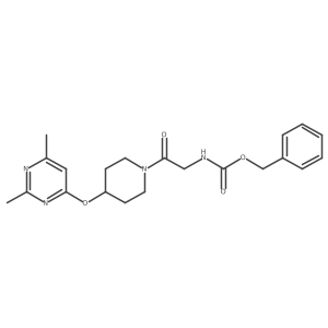 Benzyl (2-(4-((2,6-dimethylpyrimidin-4-yl)oxy)piperidin-1-yl)-2-oxoethyl)carbamate Structure