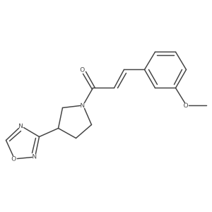 (Z)-1-(3-(1,2,4-oxadiazol-3-yl)pyrrolidin-1-yl)-3-(3-methoxyphenyl)prop-2-en-1-one结构式