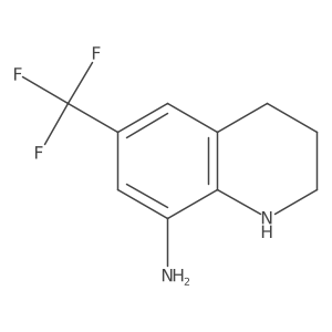 6-(Trifluoromethyl)-1,2,3,4-tetrahydroquinolin-8-amine结构式