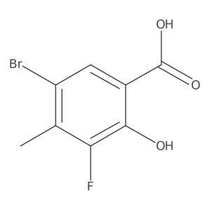 5-Bromo-3-fluoro-2-hydroxy-4-methylbenzoic acid Structure