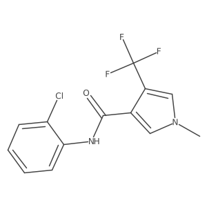 N-(2-chlorophenyl)-1-methyl-4-(trifluoromethyl)-1H-pyrrole-3-carboxamide结构式