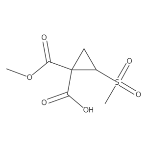 2-Methanesulfonyl-1-(methoxycarbonyl)cyclopropane-1-carboxylic acid Structure