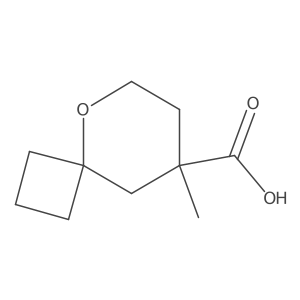 8-Methyl-5-oxaspiro[3.5]nonane-8-carboxylic acid Structure
