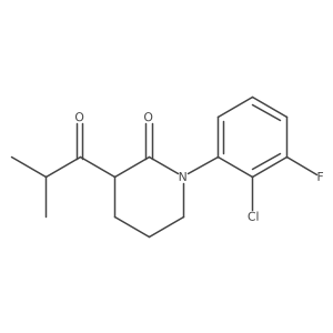 1-(2-Chloro-3-fluorophenyl)-3-(2-methylpropanoyl)piperidin-2-one Structure