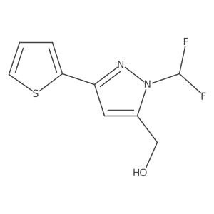 (1-(difluoromethyl)-3-(thiophen-2-yl)-1H-pyrazol-5-yl)methanol Structure