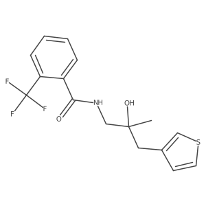 N-{2-hydroxy-2-[(thiophen-3-yl)methyl]propyl}-2-(trifluoromethyl)benzamide Structure