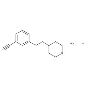 6-[(Piperidin-4-yl)methoxy]pyridine-2-carbonitrile dihydrochloride结构式