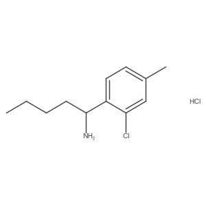 1-(2-Chloro-4-methylphenyl)pentan-1-amine hydrochloride结构式