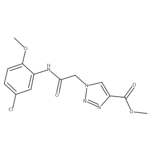 methyl 1-{[(5-chloro-2-methoxyphenyl)carbamoyl]methyl}-1H-1,2,3-triazole-4-carboxylate结构式