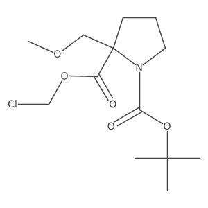 1-Tert-butyl 2-chloromethyl 2-(methoxymethyl)pyrrolidine-1,2-dicarboxylate Structure