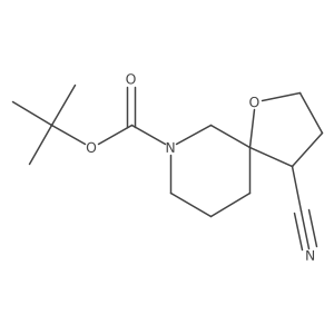 Tert-butyl 4-cyano-1-oxa-7-azaspiro[4.5]decane-7-carboxylate Structure