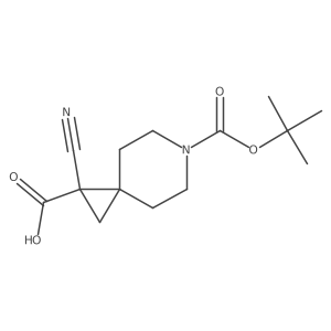 6-[(Tert-butoxy)carbonyl]-1-cyano-6-azaspiro[2.5]octane-1-carboxylic acid Structure