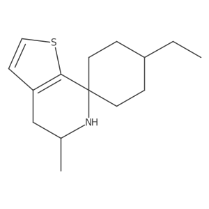 4-ethyl-5'-methyl-5',6'-dihydro-4'H-spiro[cyclohexane-1,7'-thieno[2,3-c]pyridine]结构式