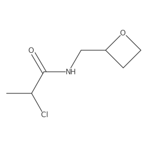 2-chloro-N-[(oxetan-2-yl)methyl]propanamide Structure