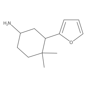 3-(Furan-2-yl)-4,4-dimethylcyclohexan-1-amine Structure