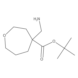 Tert-butyl 4-(aminomethyl)oxepane-4-carboxylate结构式