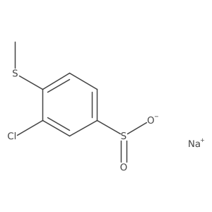 Sodium 3-chloro-4-(methylsulfanyl)benzene-1-sulfinate结构式