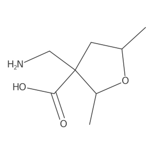 3-(Aminomethyl)-2,5-dimethyloxolane-3-carboxylic acid Structure