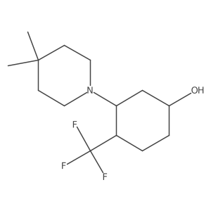 3-(4,4-Dimethylpiperidin-1-yl)-4-(trifluoromethyl)cyclohexan-1-ol Structure
