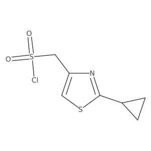 (2-Cyclopropyl-1,3-thiazol-4-yl)methanesulfonyl chloride Structure
