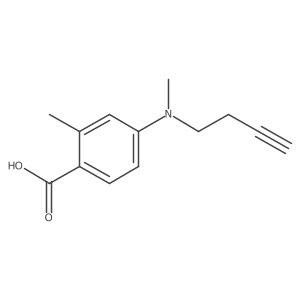 4-[(But-3-yn-1-yl)(methyl)amino]-2-methylbenzoic acid结构式