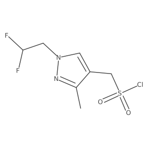[1-(2,2-difluoroethyl)-3-methyl-1H-pyrazol-4-yl]methanesulfonyl chloride结构式