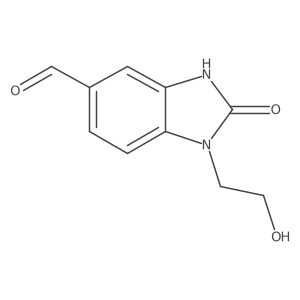 2,3-Dihydro-1-(2-hydroxyethyl)-2-oxo-1H-benzimidazole-5-carboxaldehyde结构式