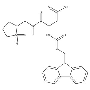 3-{[(1,1-dioxo-1lambda6-thiolan-2-yl)methyl](methyl)carbamoyl}-3-({[(9H-fluoren-9-yl)methoxy]carbonyl}amino)propanoic acid结构式
