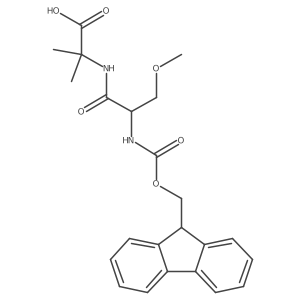 2-[2-({[(9H-fluoren-9-yl)methoxy]carbonyl}amino)-3-methoxypropanamido]-2-methylpropanoic acid结构式