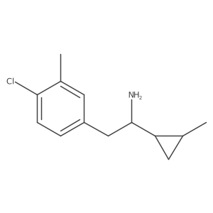 2-(4-Chloro-3-methylphenyl)-1-(2-methylcyclopropyl)ethan-1-amine Structure