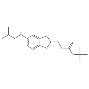 tert-butyl N-({5-[(2-methylpropyl)amino]-2,3-dihydro-1-benzofuran-2-yl}methyl)carbamate Structure