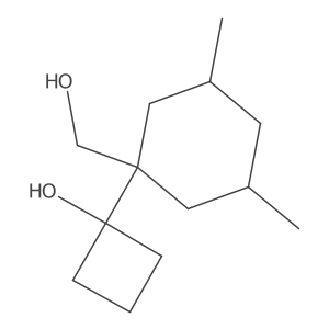 1-[1-(Hydroxymethyl)-3,5-dimethylcyclohexyl]cyclobutan-1-ol结构式