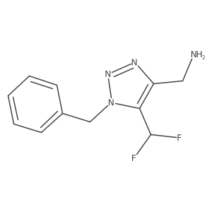 [1-benzyl-5-(difluoromethyl)-1H-1,2,3-triazol-4-yl]methanamine Structure