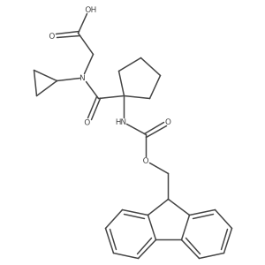 2-{N-cyclopropyl-1-[1-({[(9H-fluoren-9-yl)methoxy]carbonyl}amino)cyclopentyl]formamido}acetic acid结构式